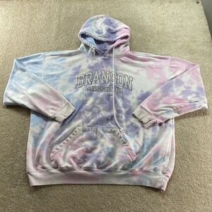 Dreamsicle Branson Missouri Hoodie Women XL Purple Pink Tie Dye Souvenir Fleece